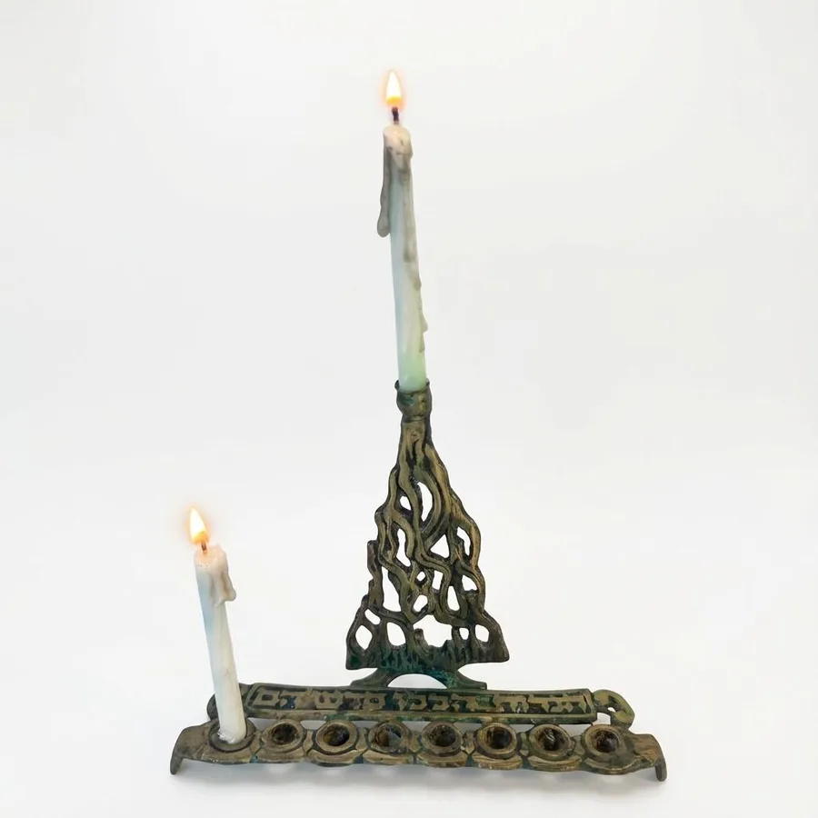 חנוכיה מפליז - שלהבת וינטג