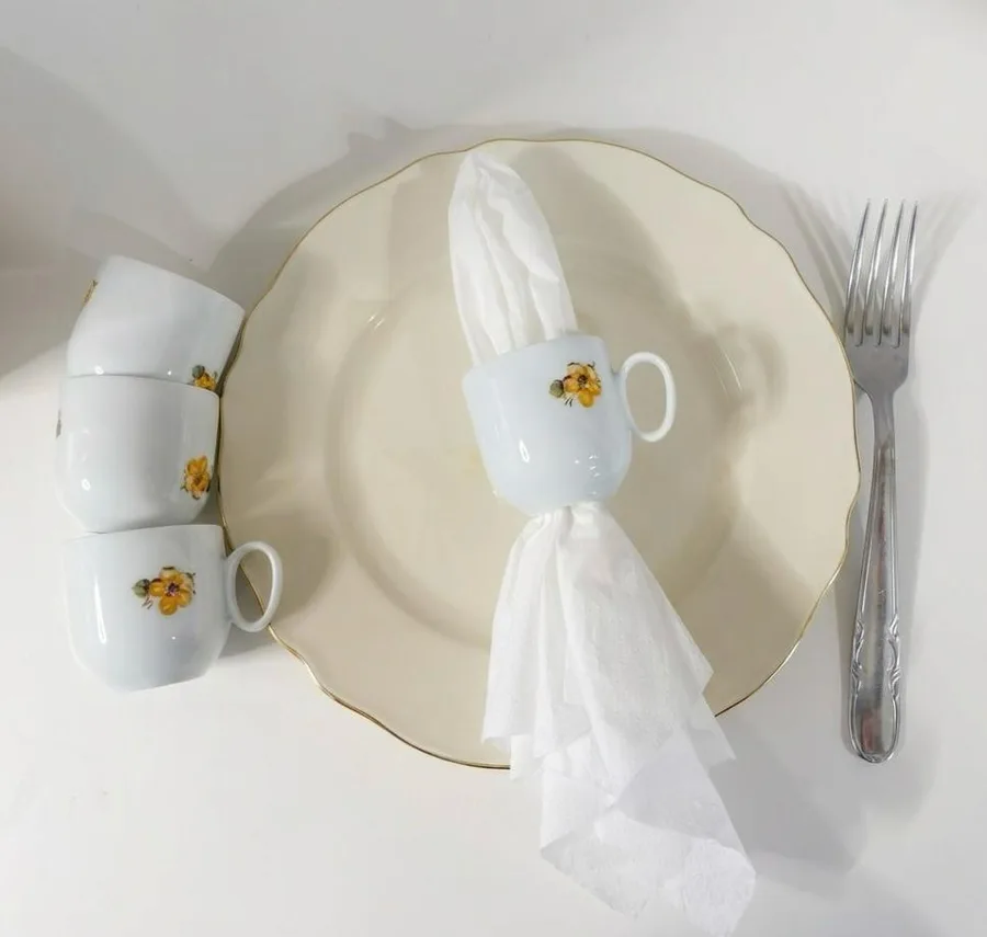 חבק למפיות מספל פורצלן וינטג'