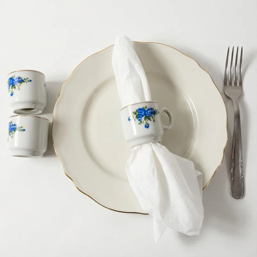 חבק למפיות מספל פורצלן וינטג'