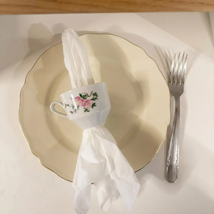 חבק יחיד למפיות מספל פורצלן וינטג'