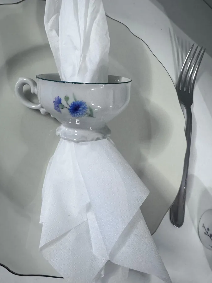 חבק יחיד למפיות מספל פורצלן וינטג'