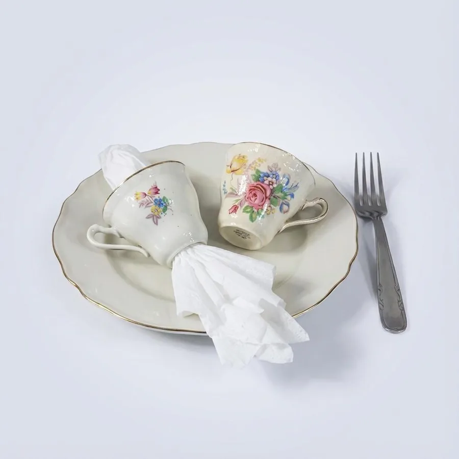 חבקים למפיות מספל פורצלן וינטג'