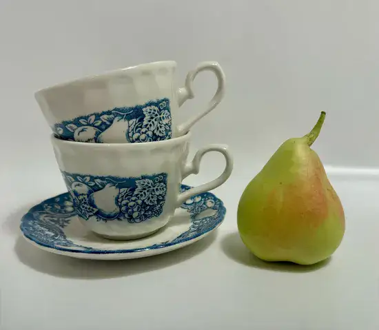 ספל וצלחת חרס אנגלי