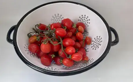 מסננת אמייל בצבע תכלת