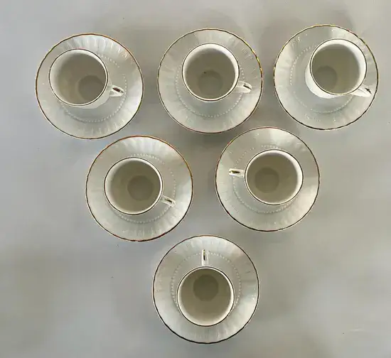 ספל וצלחת גודל אספרסו מפורצלן