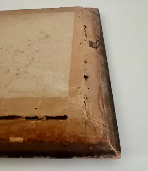 תמונת גובלן ומסגרת עץ וינטג'