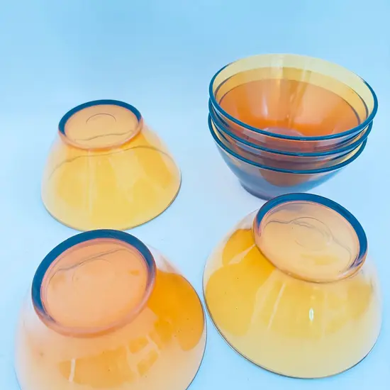 קעריות זכוכית בצבע ענבר DURALEX