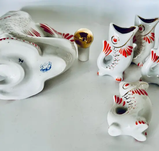 סט בקבוק ושוטים הידוע בשם - " סט וודקה דגי מזל"