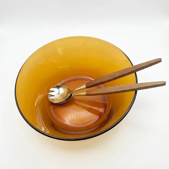 קערת זכוכית בצבע ענבר DURALEX - קוטר 23 ס"מ