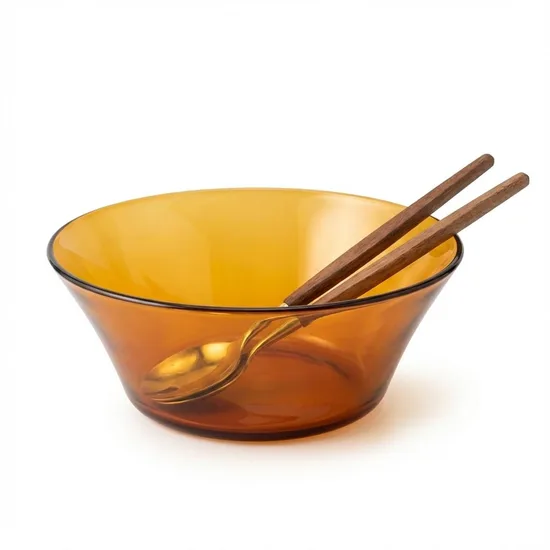 קערת זכוכית בצבע ענבר DURALEX - קוטר 20 ס"מ