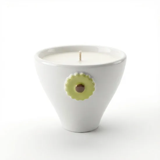 נר ריחני בתוך ספל קרמיקה עבודת יד