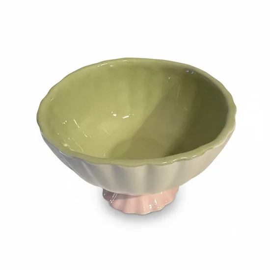 קערית על רגל מעוצבת רגל בצבע ורוד ביבי