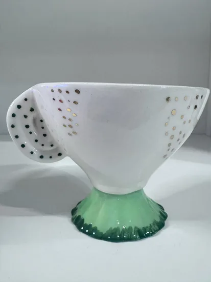 נר בספל "דרור" - רגל ירוק