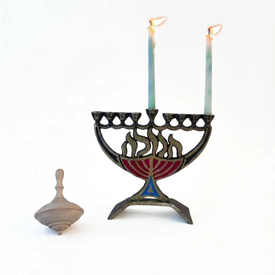 חנוכיה מפליז - וינטג