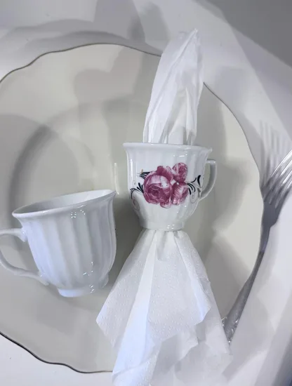 חבק למפיות מספל פורצלן וינטג'