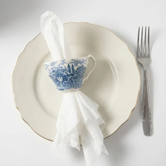 חבק יחיד למפיות מספל פורצלן וינטג'