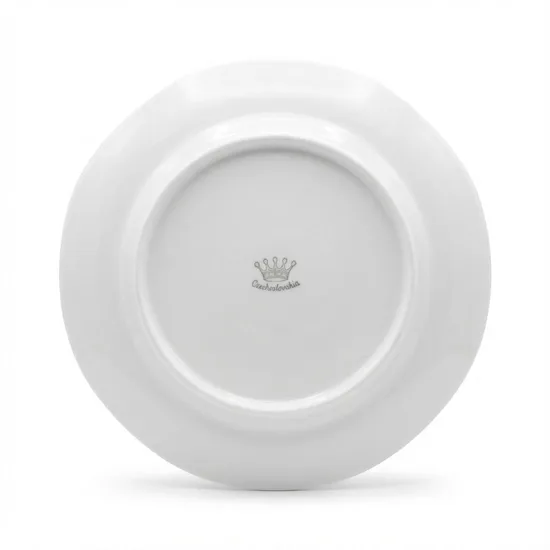 צלחת עוגה - ציור תפוחים מפורצלן