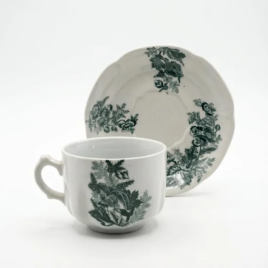 ספל וצלחת מחרס