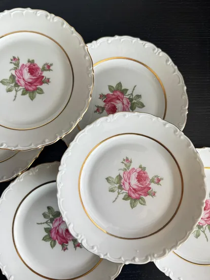 צלחת עוגה מפורצלן קוטר 17.5 ס"מ