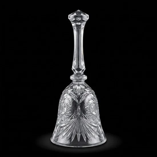 פעמון קריסטל מפואר עם חריטה עדינה