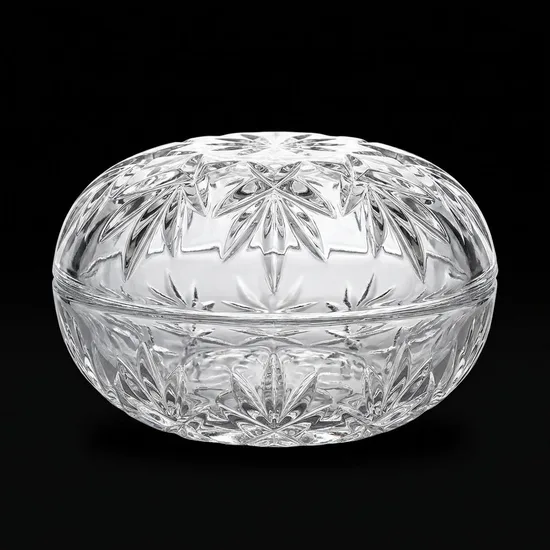 קופסה עגולה מקריסטל / זכוכית