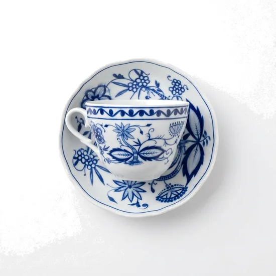 ספל וצלחת - "הבצל הכחול" מפורצלן יצרן KAHLA