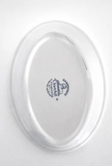 קערה קטנה אובלית מחרס אנגלי