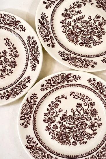 צלחת עוגה מחרס