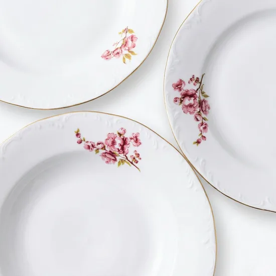 צלחת מנה ראשונה מפורצלן קוטר 19.5 ס"מ