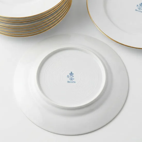 צלחת מנה ראשונה מפורצלן קוטר 19.5 ס"מ