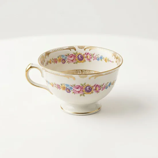 סט בודד ספל וצלחת עוגה מפורצלן