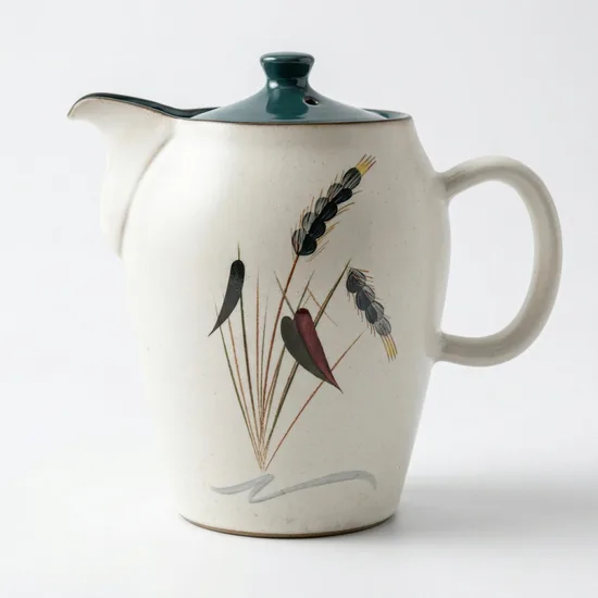 קומקום  חרס אנגלי סרוויס פס ירוק