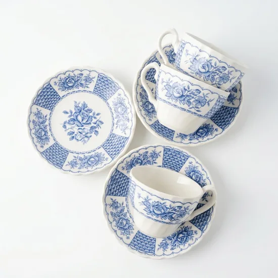 ספל וצלחת מחרס אנגלי מסדרת מלודי - Melody