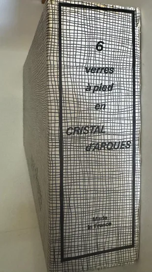 6 גביעים על רגל גבוה מקריסטל להגשת שמפניה נפח 150 מ"ל