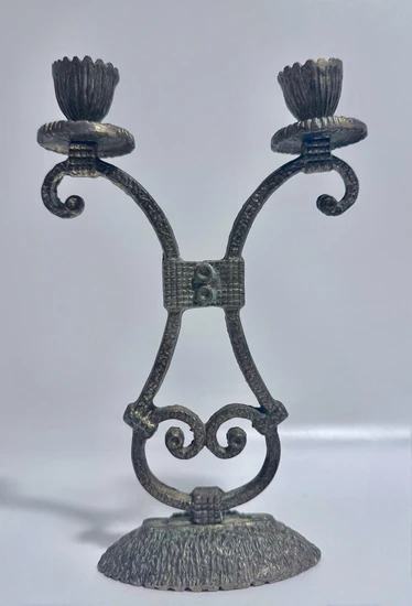 פמוט 2 קנים מפליז/נחושת