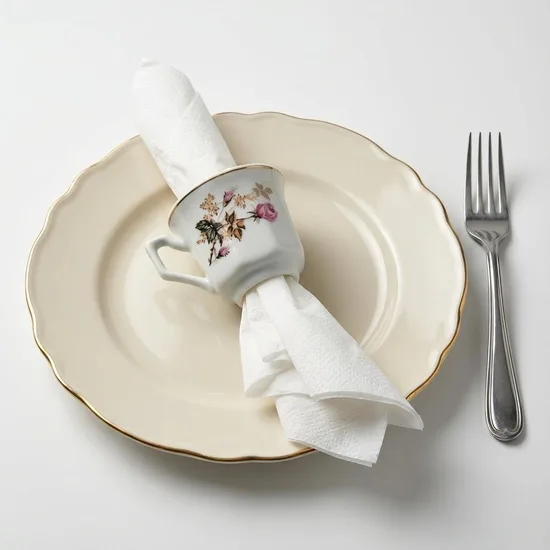 חבק יחיד למפיות מספל פורצלן וינטג'