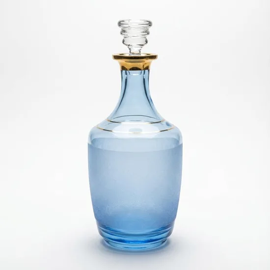 בקבוק קריסטל כחול עדין