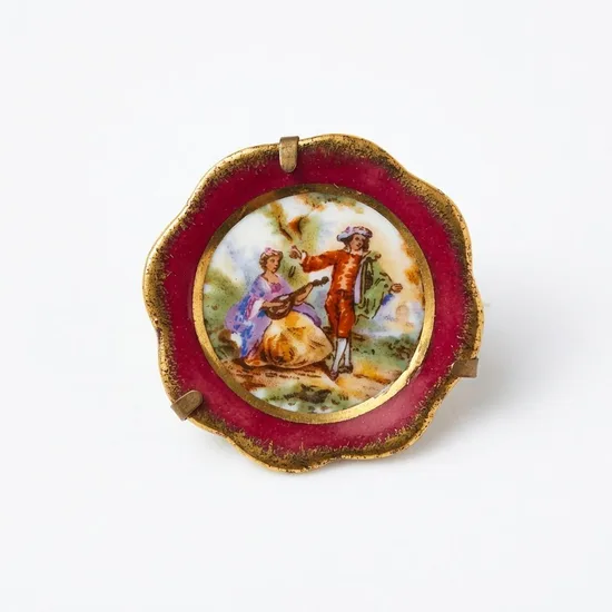 צלחת קטנטנה מפורצלן קוטר 4.5 ס"מ