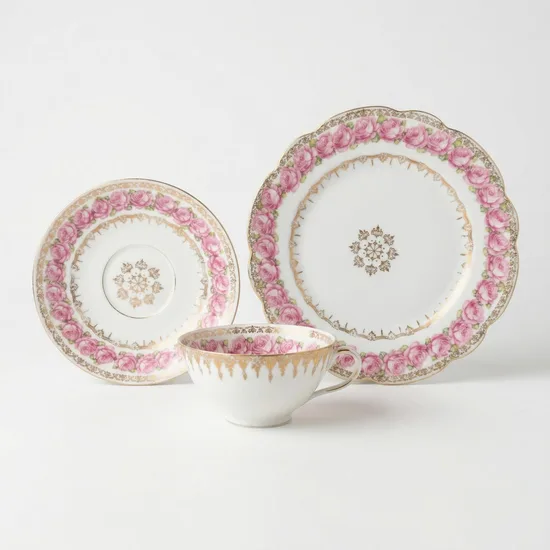 סט טריו מפורצלן