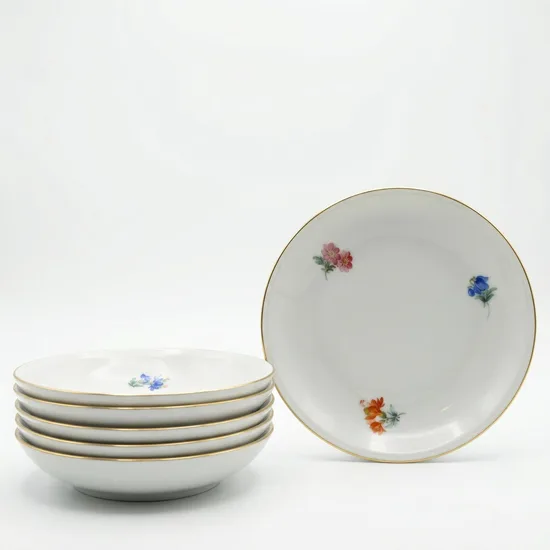 צלחת קוטר 13.5 ס"מ מפורצלן חלק מסרוויס חן